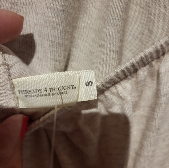 Threads 4 Tought Elegant Cream Maxi Dress Organic Cotton & Modal - Picture 4 of 6